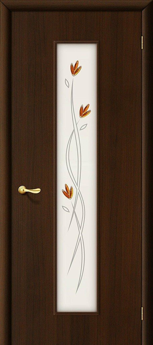 Дверь 22Х / Цвет Л-13 (Венге) / Стекло Фьюзинг / Двери Браво