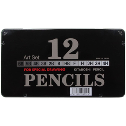Карандаши чернографитные Kita-boshi Art Set 4H-6B (12 карандашей)
