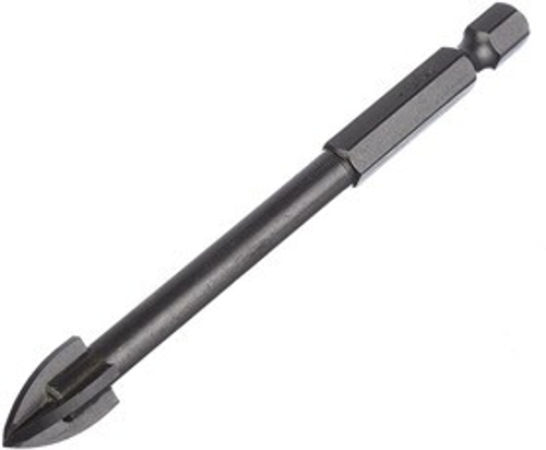 Сверло по керамике 6мм под биту четырехгранное