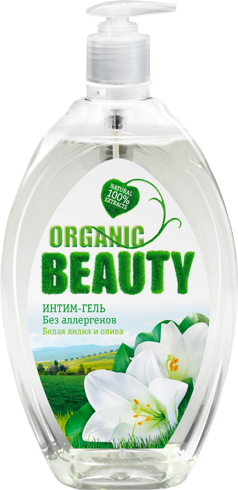 Organic Beauty Гель 500мл. д/интим. гигиены Белая лилия и Олива