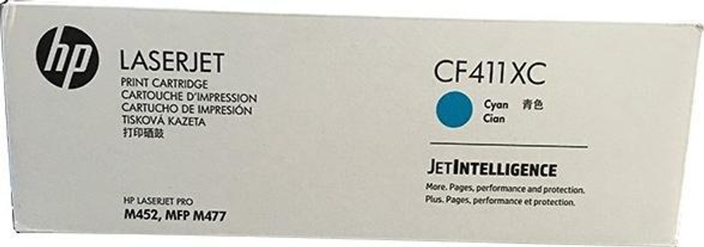 Оригинальный картридж hp CF411X № 410X голубой (CF411XC)