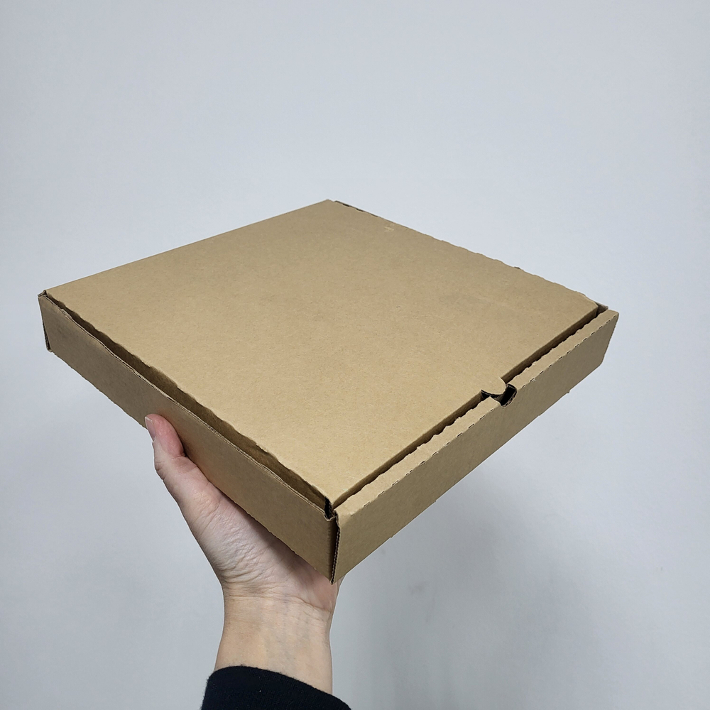 (ЛИКВИДАЦИЯ) Коробка для пиццы/пирога 25,5*25,5*4,5 см КРАФТ