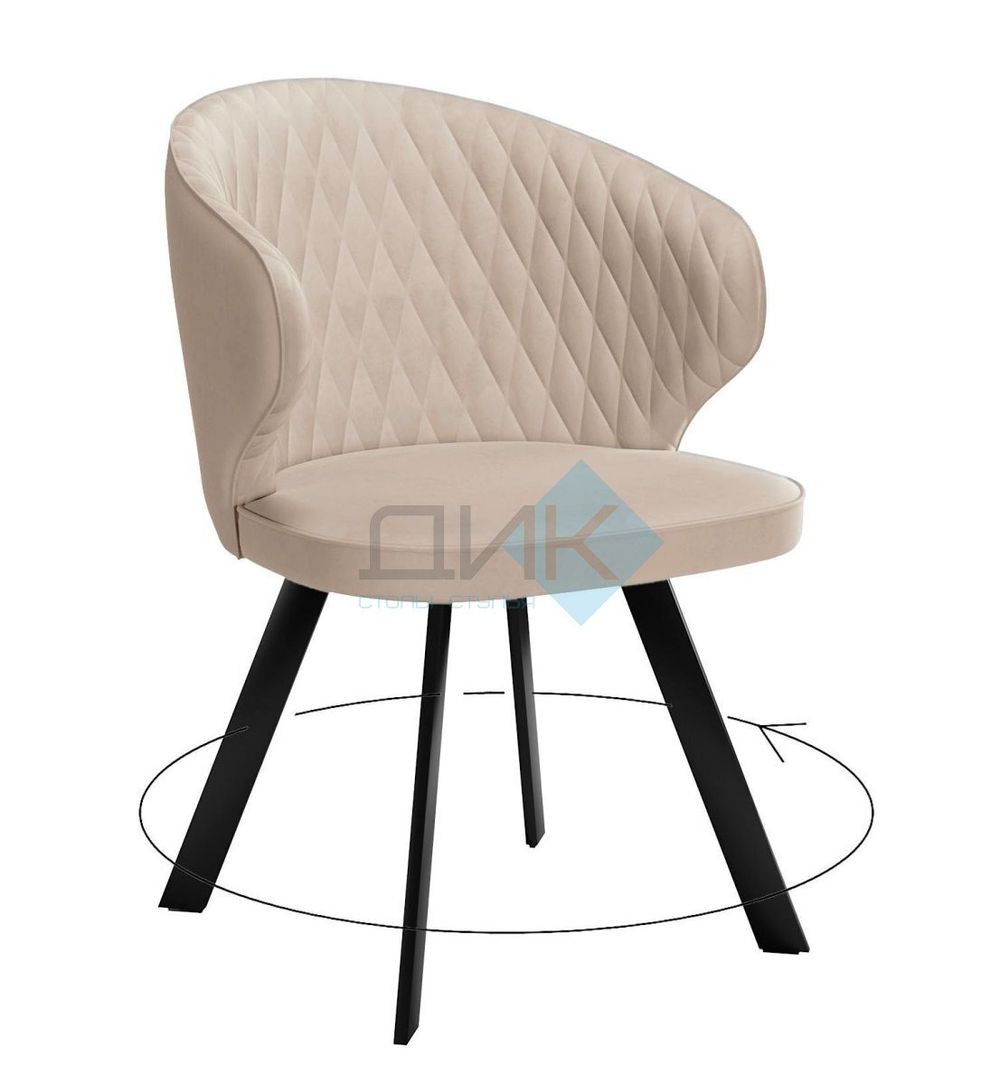 Стул DikLine 249 поворотный опоры чёрные