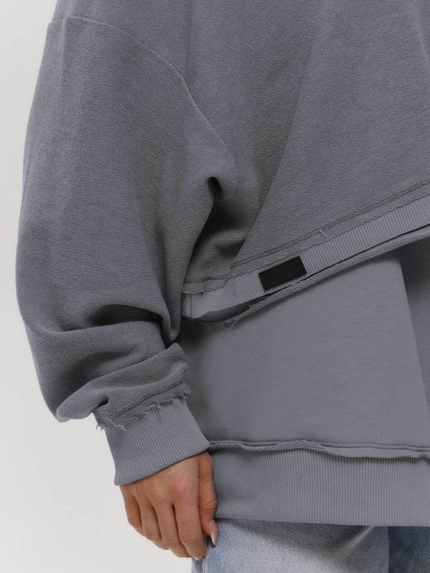 Свитшот двойной, серый