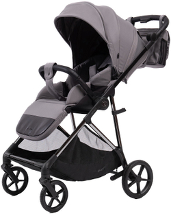 Прогулочная коляска Peppy Amici с автокреслом Verona Black Grey рама Black Chrome