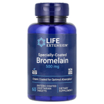 Life Extension, бромелаин со специальной оболочкой, 60 вегетарианских таблеток, покрытых кишечнорастворимой оболочкой