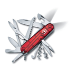 Нож перочинный VICTORINOX Huntsman Lite, 91 мм, 21 функция, прозрачный красный, 1.7915.Т