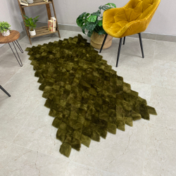Коврик прикроватный накидка на кресло из кусочков овчины, 200 х 100 см.