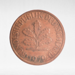 Germany, 1 Pfennig, 1979, (Stuttgart Mint - "F"), VF