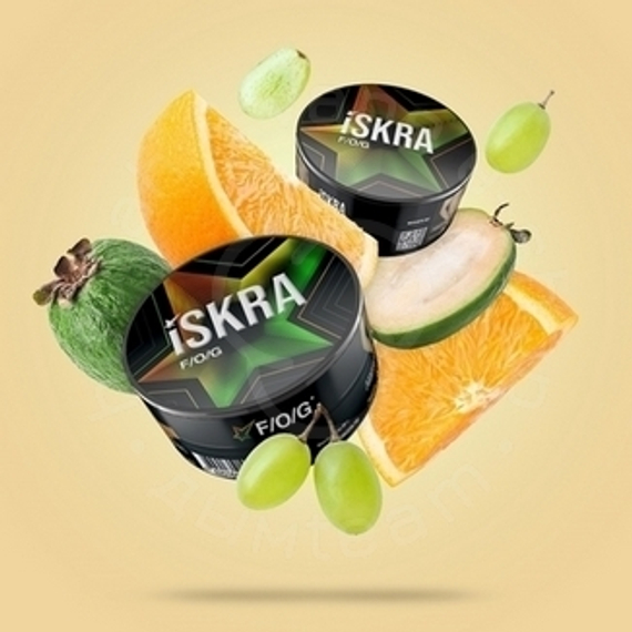 Табак для кальяна Искра (ISKRA), 25 г (Фейхоа, апельсин и виноград (F.O.G))