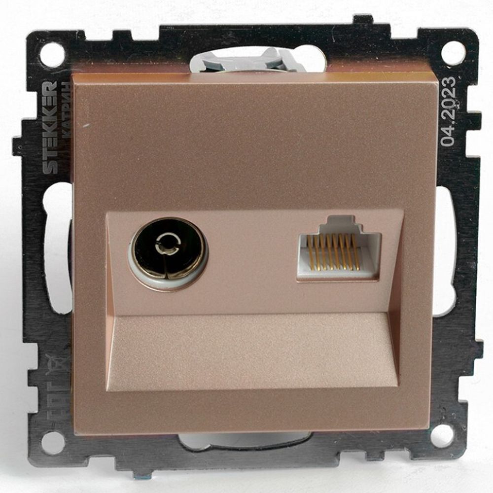 ТВ-розетка без рамки Stekker Катрин 49184