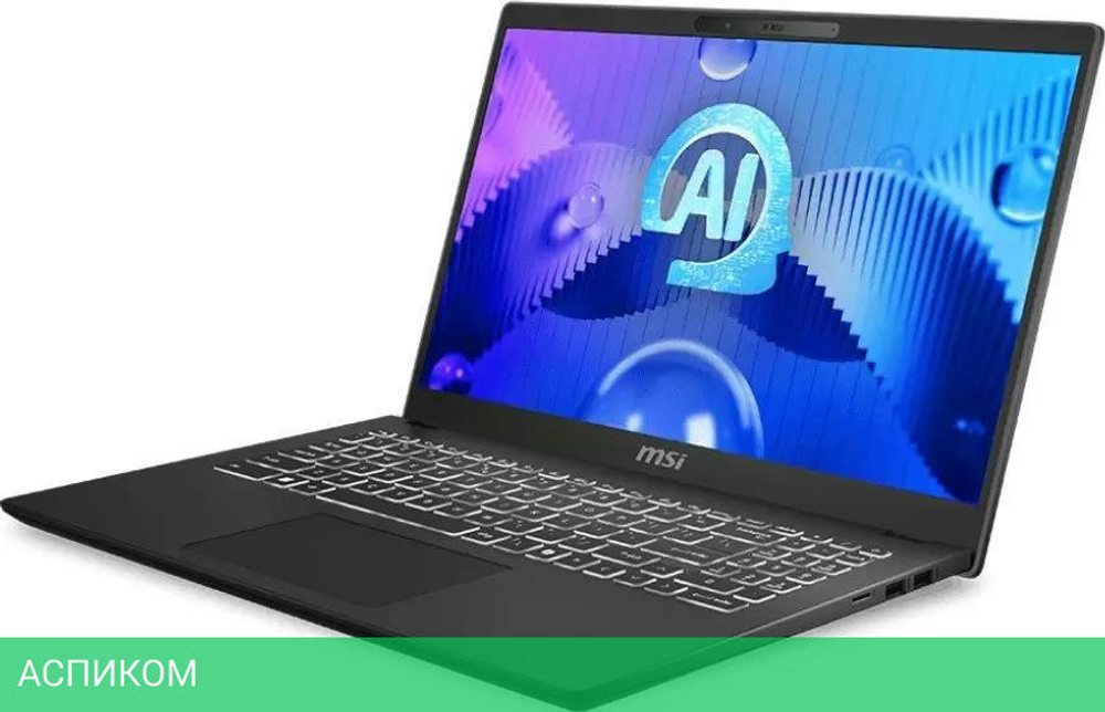 Ноутбук MSI MS-15H5 Modern 15 H AI C1MG-092XBY Windows 11 Pro Classic Black (9S7-15H551-092)