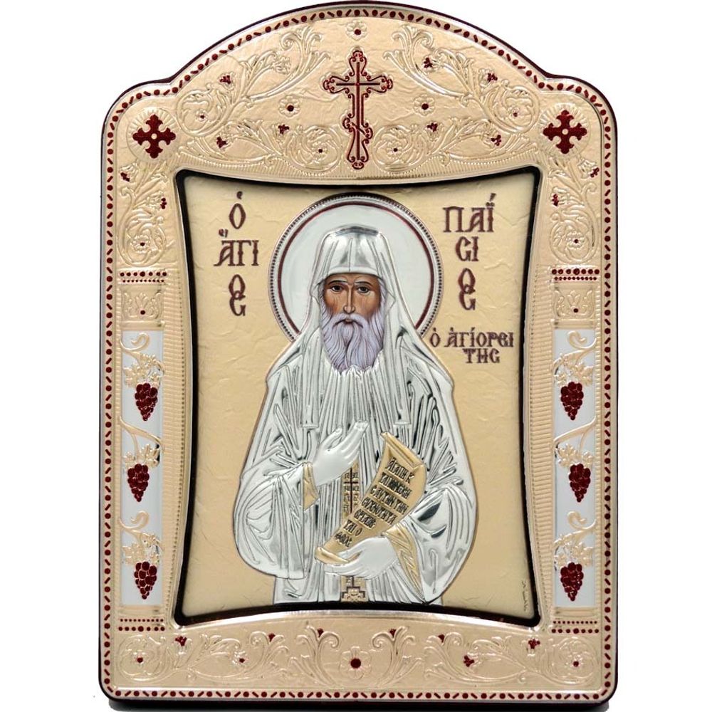 Паисий Святогорец. Икона в серебряном киоте.