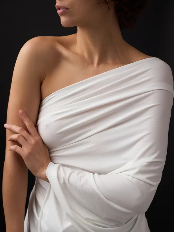 Модал, кулирная гладь, Турция, айвори 004