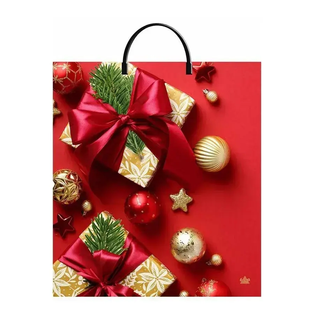 Пакет ПЭ с пластмассовыми ручками 40+5см(Идеал) Тико НГ Тико ( (комплект 10 шт)