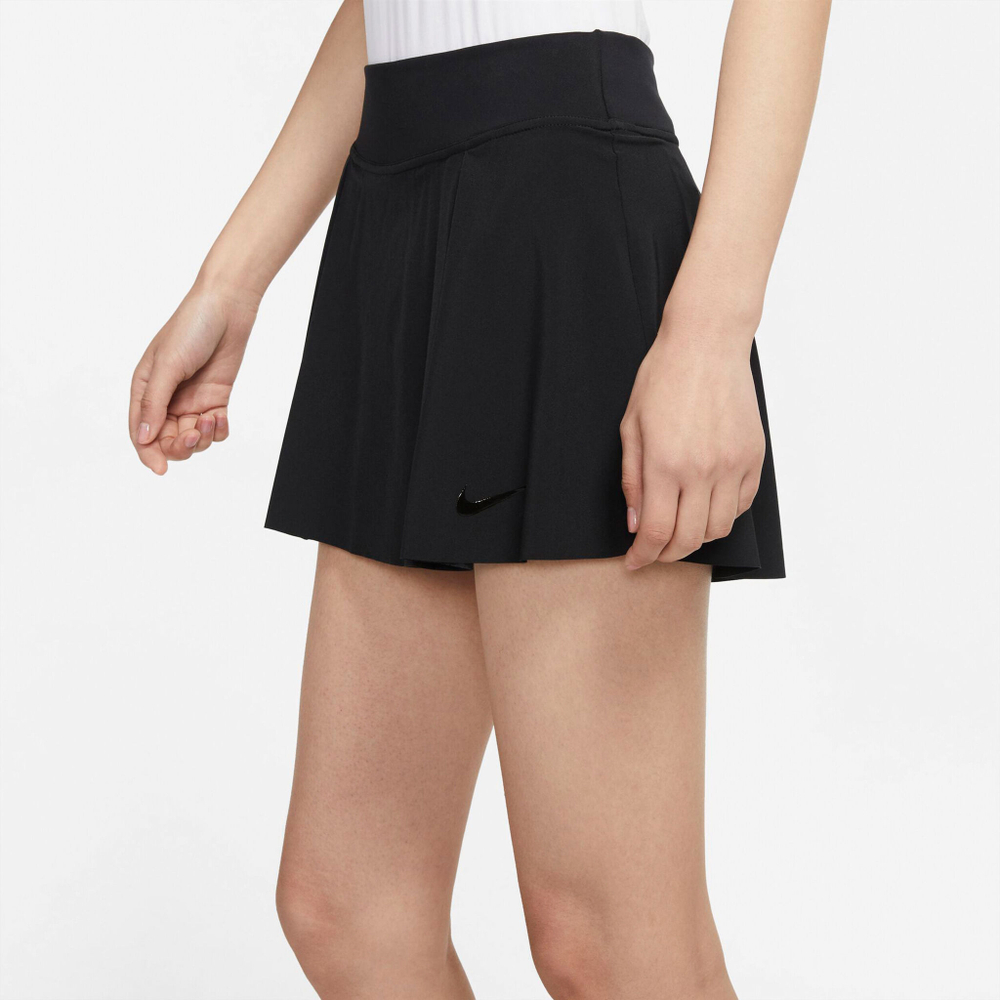Женская теннисная юбка Nike Club Short Skirt Women - Black, Schwarz Glänzend