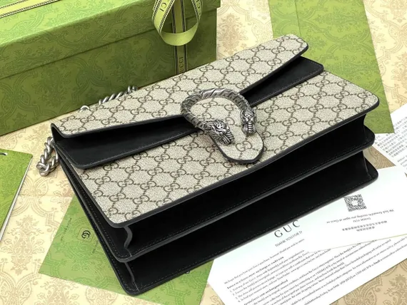 Сумка Gucci Dionysus GG Supreme Small бежевый/черный