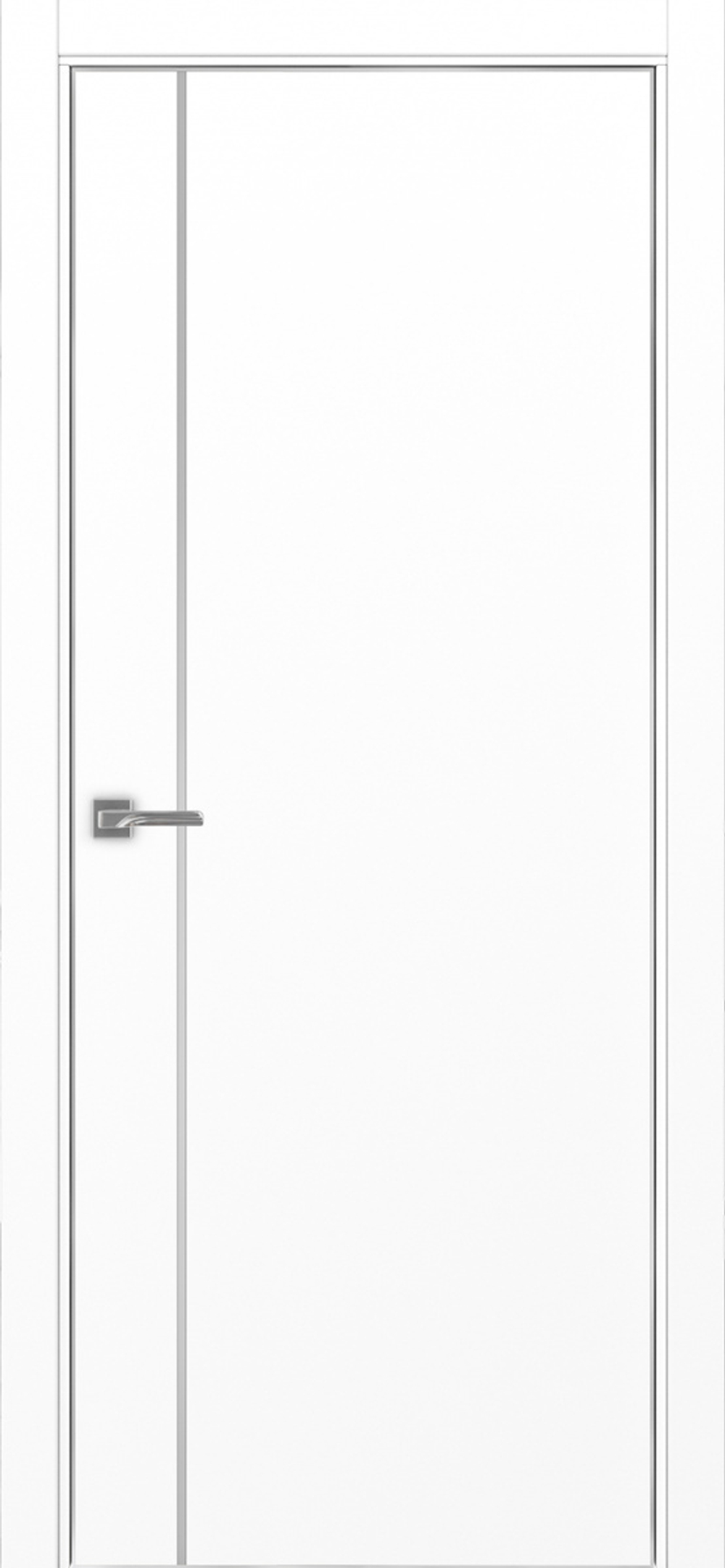 Межкомнатная дверь Optima Porte НЕАПОЛЬ 204 Молдинг SC (матовое серебро), Алюминиевая кромка SC (матовое серебро) с 4-х сторон