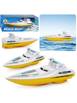 Игрушка Лодка Буря, на батарейках  (53912) цвет желтый