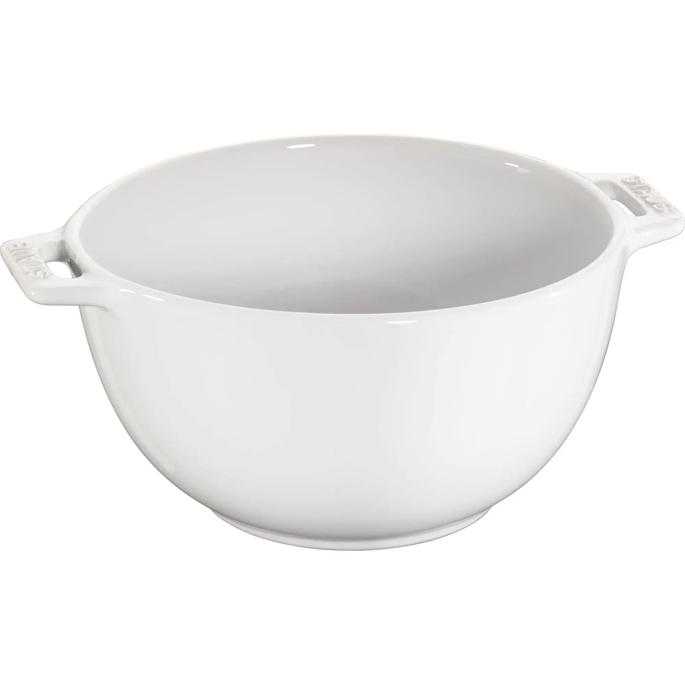 STAUB Сервировочная чаша 18 см с двумя ручками белая