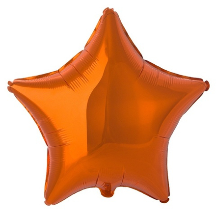 Шар "Оранжевая звезда металлик" 46 см