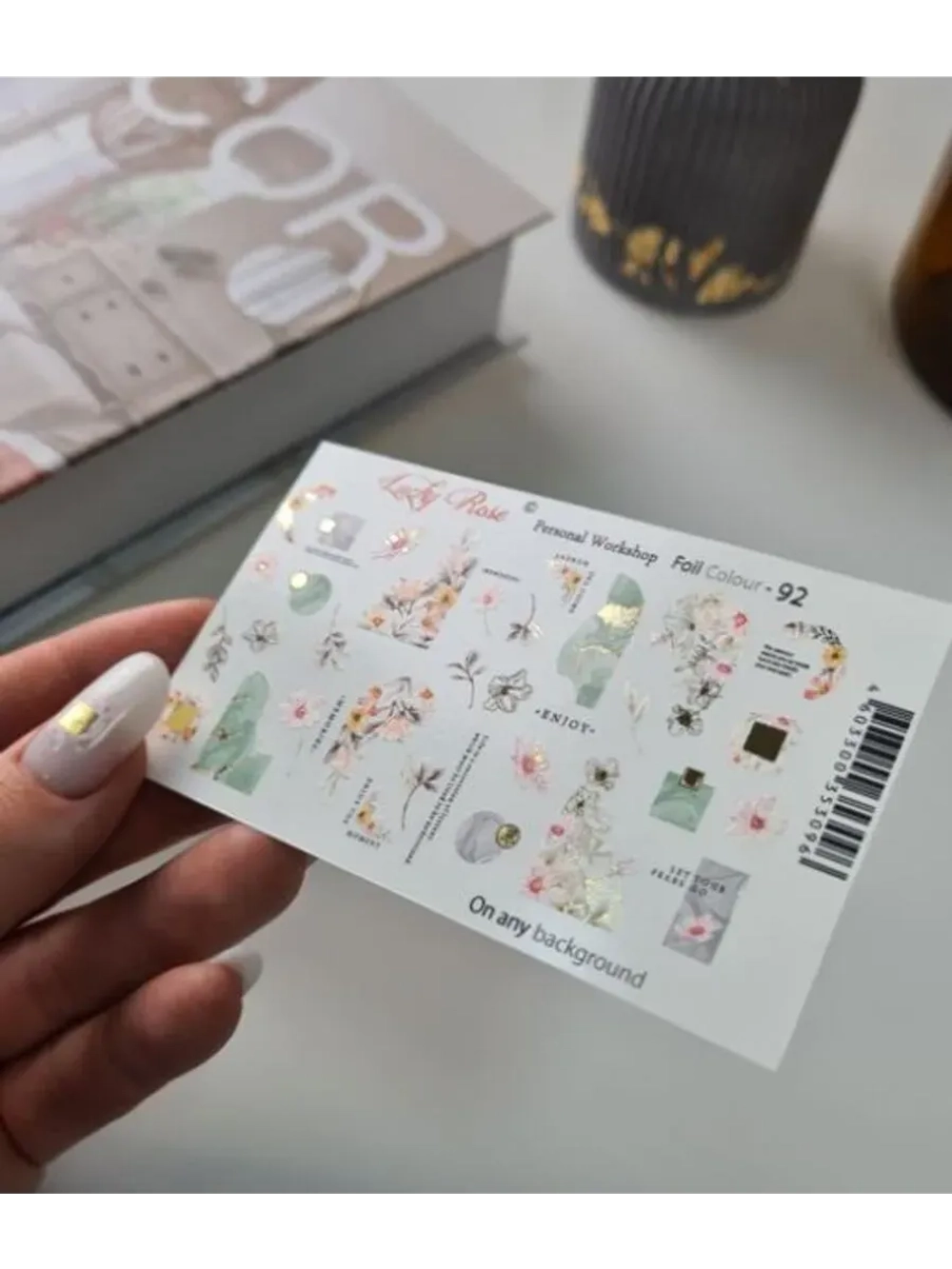 Набор слайдеры 2шт Lucky Rose. Foil 091, 092