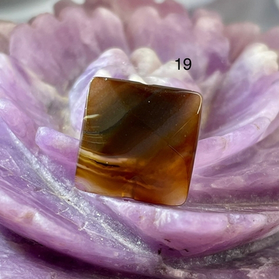 54607  Агат Бусина квадрат 15мм огр