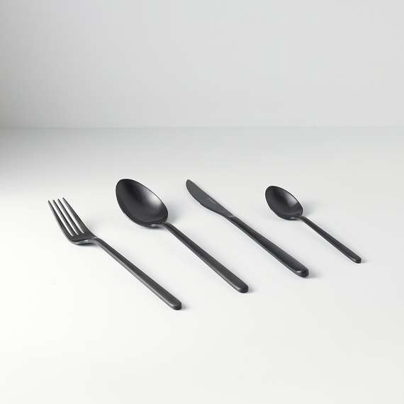 Набор столовых приборов pure, черные матовые, 16 пред.