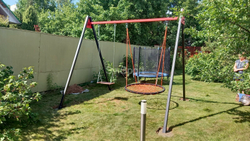 Монтаж уличных качелей Sv Sport