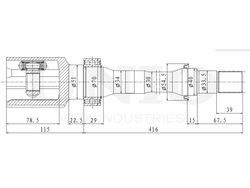 ШРУС внутренний правый UNIO CVJ-30183