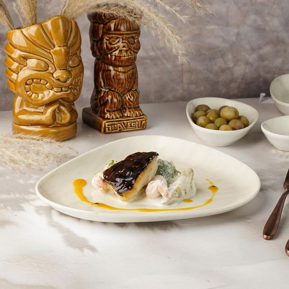 Тарелка 26*22,5*2,7 см овальная Velho Island Ivory By Bone Innovation [6]