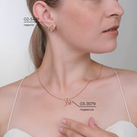 Серьги «Букет сердец» с английским замком из красного золота с фианитами