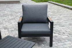 "Орхидея" лаунж-зона 4-местная из алюминия, цвет темно-серый