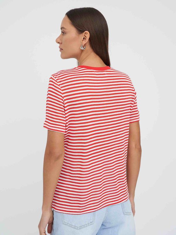 Футболка В Полоску красно-белая - фото 2