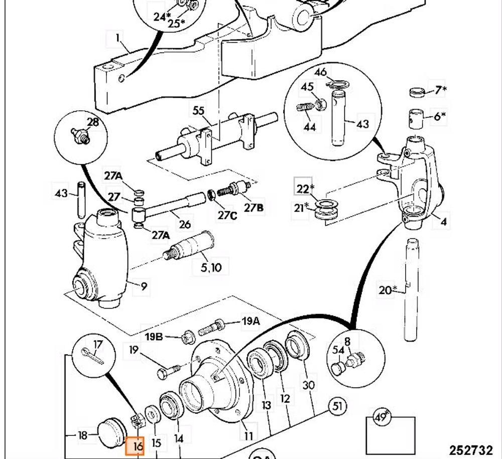 Гайка тракторной тяги JCB 1340/0905Z