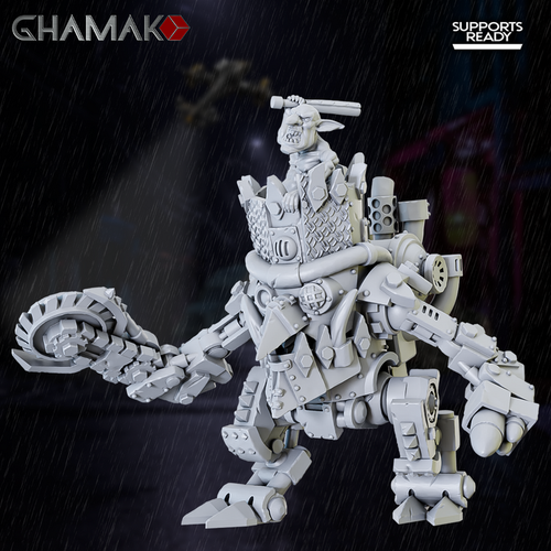 Orks Greenskins Gretchin Killa Kans Гротский шагатель миниатюра для dnd, днд, pathfinder, фентези, Настольная игра, НРИ, Варгейм, РПГ