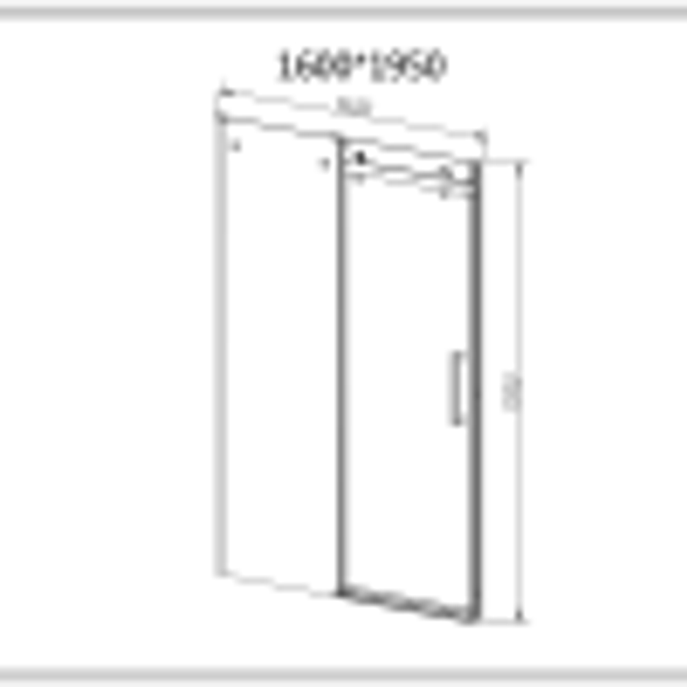 Душевая дверь Como-N VDS-4CN160CLB, 1600, черный, стекло прозрачное, , шт