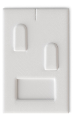 Вкладыш 13/наклонный/для 2 колец/2 вертикальных язычка/окошко для бирки/прорезь для нитки