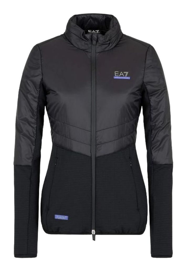 Женская теннисная куртка EA7 Woman Jersey Bomber - черный