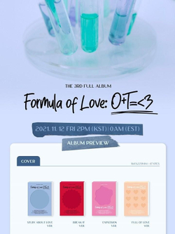 Альбом TWICE - FORMULA OF LOVE: O+T <3 3rd Album RANDOM Version