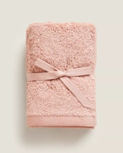 ZARA HOME (НАБОР ИЗ 3 ШТ.) ПОЛОТЕНЦЕ ИЗ ВЫСОКОКАЧЕСТВЕННОГО ХЛОПКА, РОЗОВЫЙ
