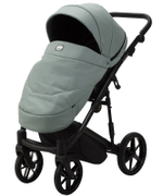 Детская коляска Adamex Mobi Deluxe 3 в 1 M-SA20 (СЕРО-ЗЕЛЕНАЯ КОЖА)