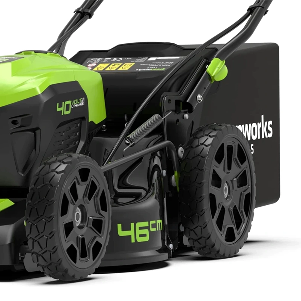 Газонокосилка аккумуляторная Greenworks GD40LM46SP 40В (1 x 8 Ач, ЗУ) нож 46 см, 2506807UH