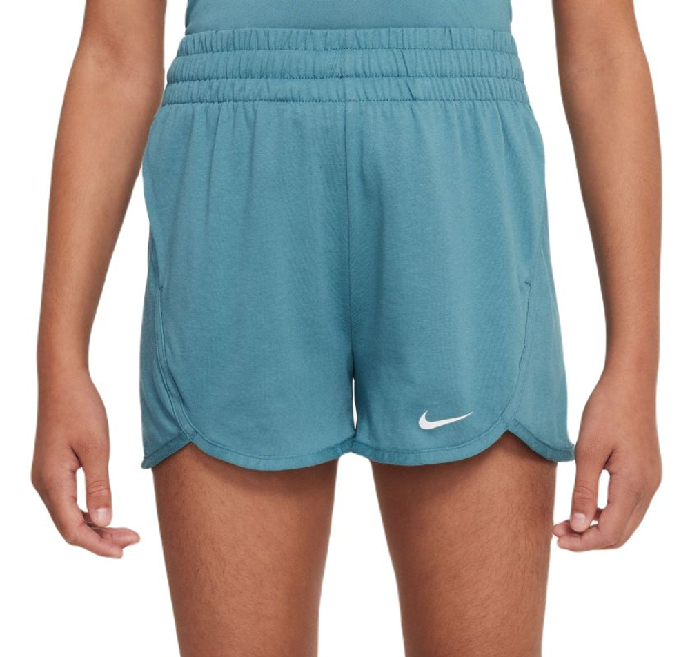 Детские шорты Nike Dri-Fit Breezy High-Waisted Training - mineral teal/white
