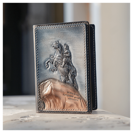 Обложка для документов «Городские мотивы» серая