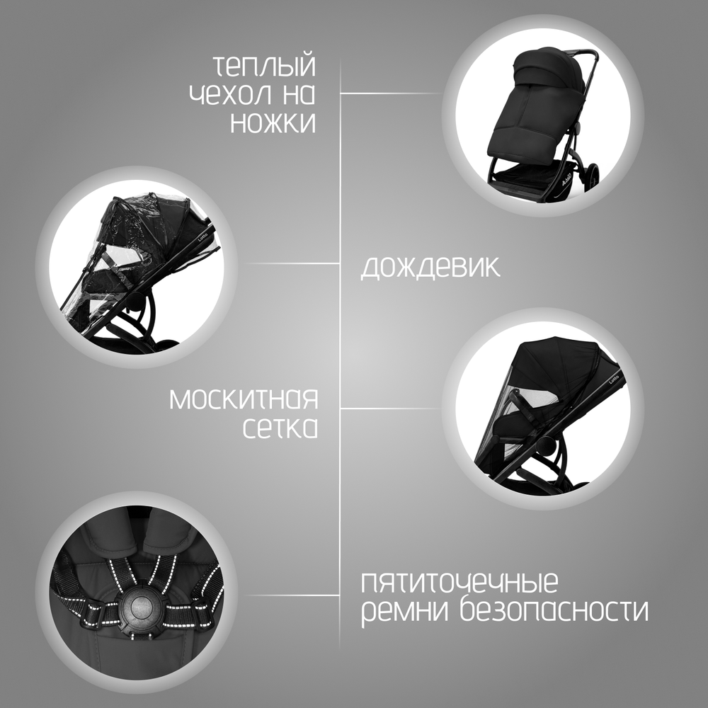 Модульная коляска BubaGO Lotta Thermo 3в1