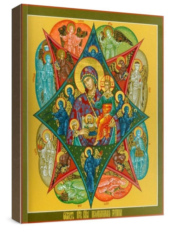 Неопалимая купина (рукописная икона)