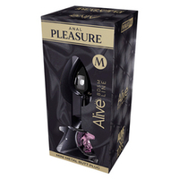 Металлическая анальная пробка 8см с розовым кристаллом Cnex Alive Mini Pink Crystal Metal Anal Plug Size M