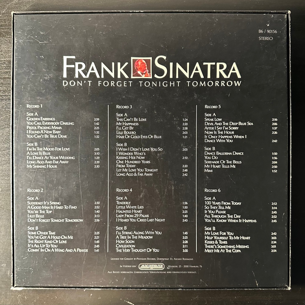 Frank Sinatra ‎– Don't Forget Tonight Tomorrow 6LP (Германия 1980г.)
