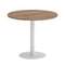 First Стол круглый KSPRG-1 Дуб Табак/Металл Белый 900*900*750